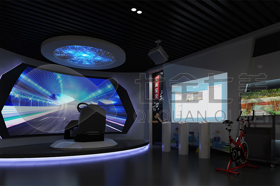 聲光電普法教育館-中小學生法制展館解決方案-青少年法制中心設備-學校法治禁毒教育中心設計平面圖