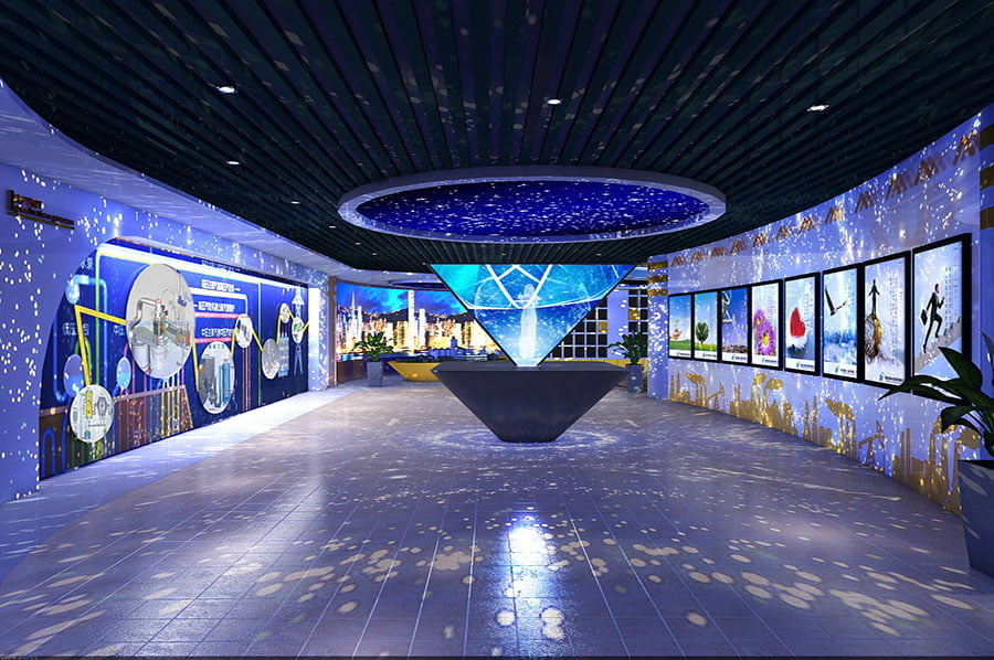 企業(yè)文化館建設(shè),防汛物資企業(yè)文化館施工,家用塑料制品國企產(chǎn)品館效果圖