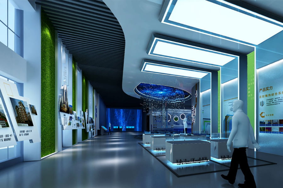 企業(yè)文化館效果圖,紙漿國企產(chǎn)品展廳方案,體育用品企業(yè)文化展廳施工